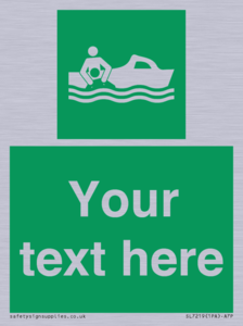 Custom sign safe condition Rescue boat